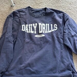 Daily drills navy crewneck